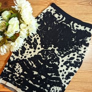 Lucy Paris Rorschach Design Pencil Skirt